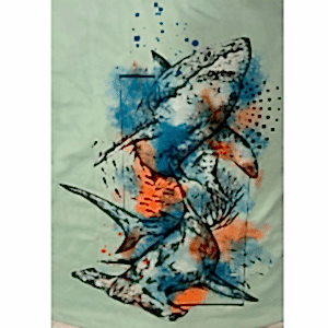 YEŞİL PANÇO KÖPEKBALIĞI DESENLİ